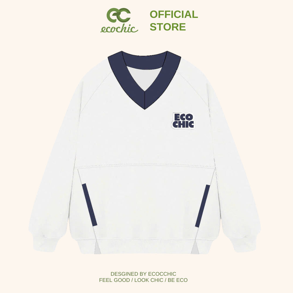 ECOCHIC V-NECK CUTHEM SWEATSHIRT High Quality Material New Technology Genuine Many Colors B090