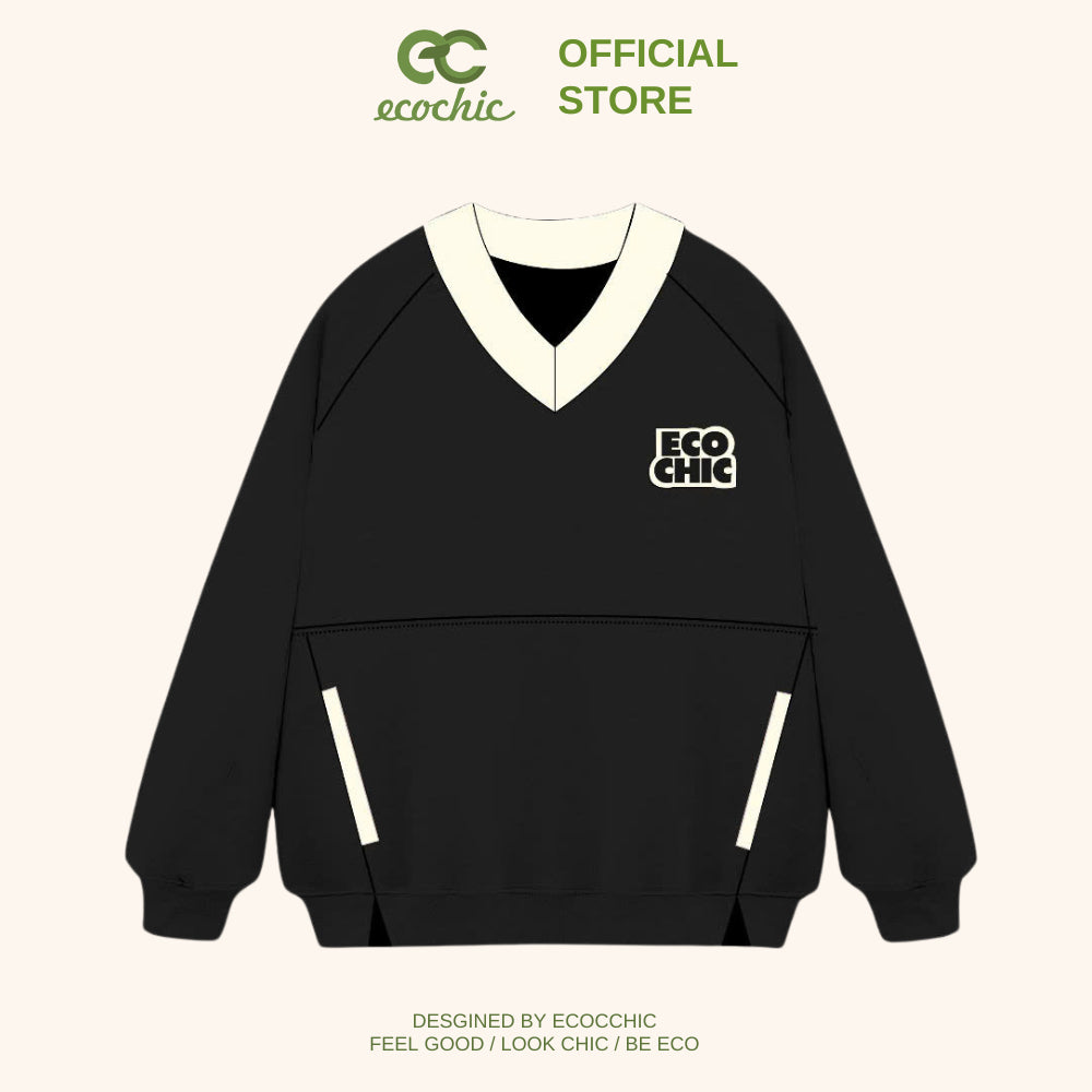 ECOCHIC V-NECK CUTHEM SWEATSHIRT High Quality Material New Technology Genuine Many Colors B090