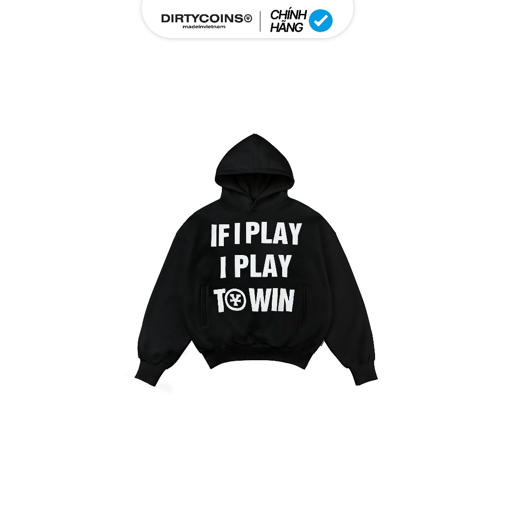 DirtyCoins Play To Win Oversized Hoodie - Black
