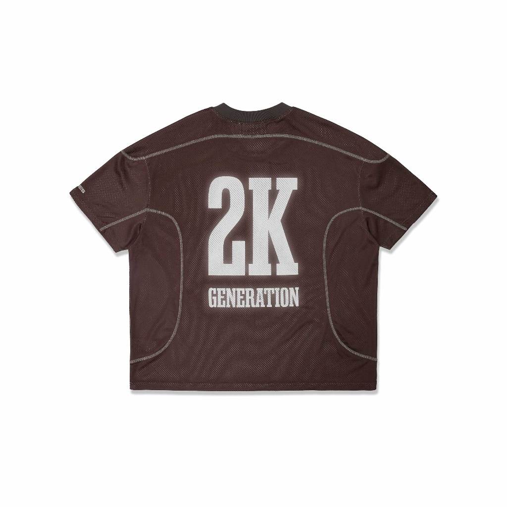 HADES Luminous 2K Mesh Jersey Brown - Genuine HADES Brand Unisex mesh short-sleeved jersey t-shirt