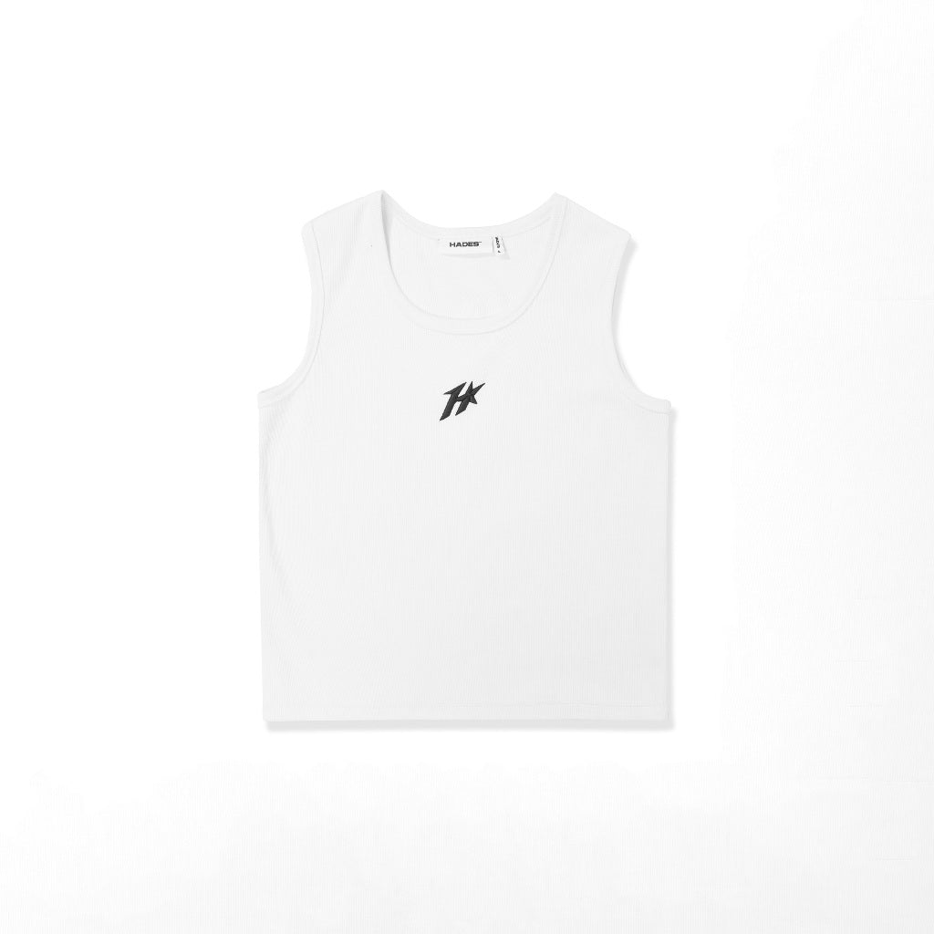 HADES Classic White Tanktop - Genuine HADES Brand Unisex cotton ribbed tanktop