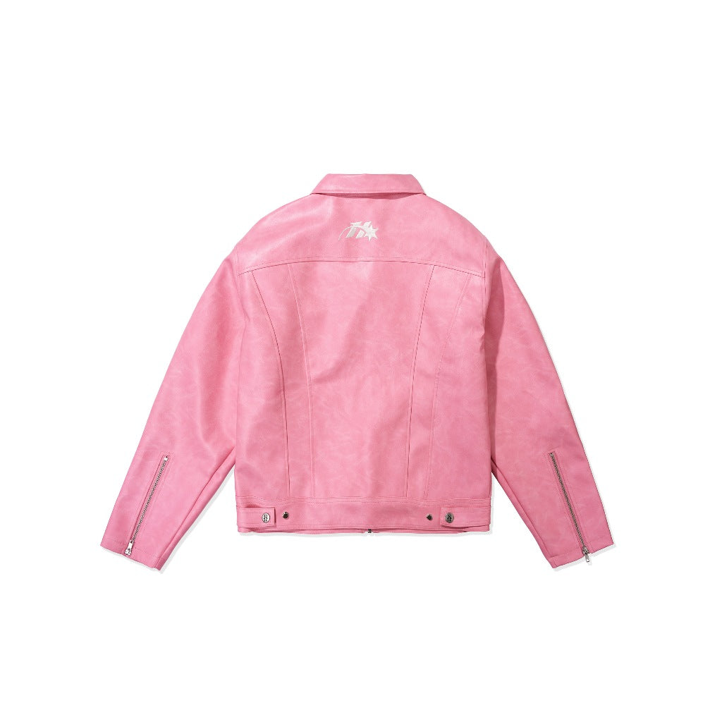 HADES Pinkie Crew Leather Jacket - Genuine HADES Brand Unisex long-sleeved leather jacket