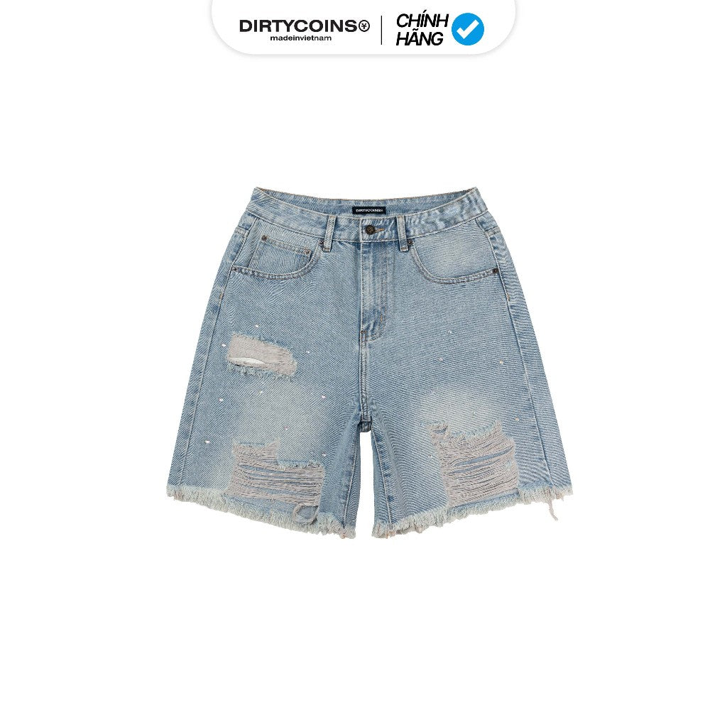 Quần DirtyCoins Denim Shorts Studs - Blue Wash