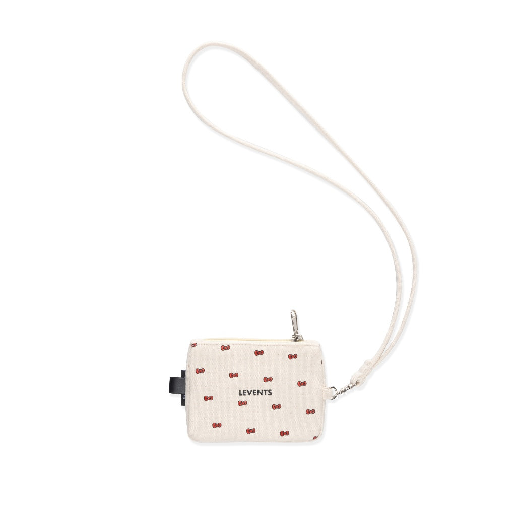 Levents® x Hello Kitty | Monogram Mini Bag/ White Canvas Unisex Canvas