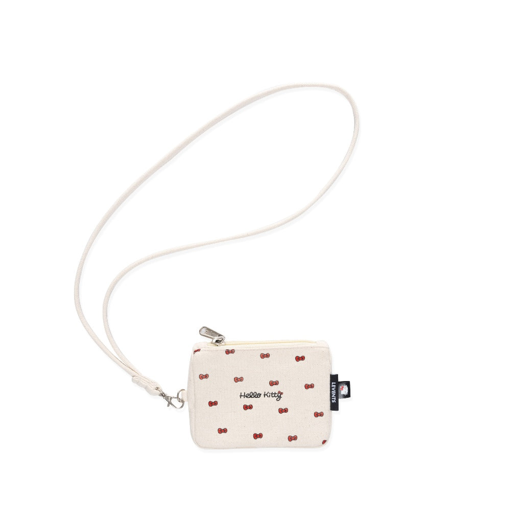 Levents® x Hello Kitty | Monogram Mini Bag/ White Canvas Unisex Canvas