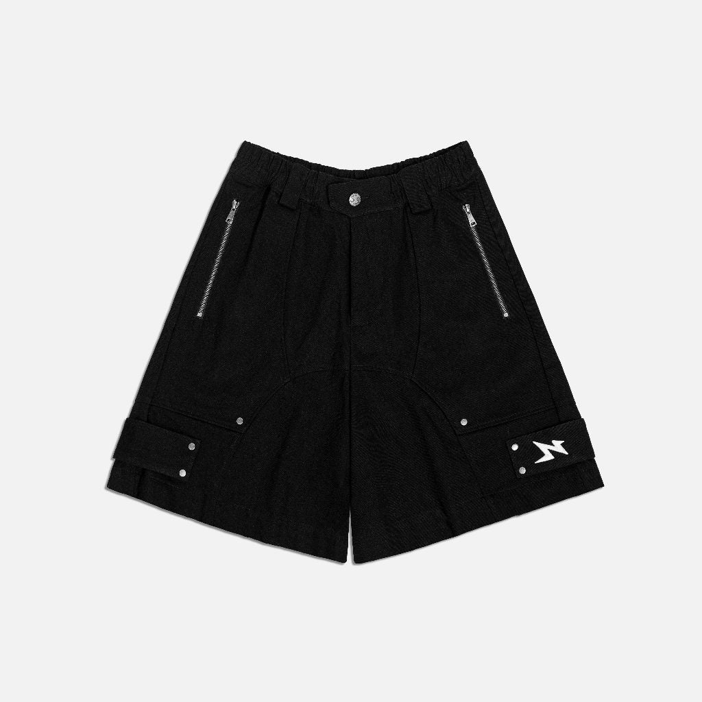 NEEDS OF WISDOM Button Khaki Shorts - Black - Genuine Local Brand
