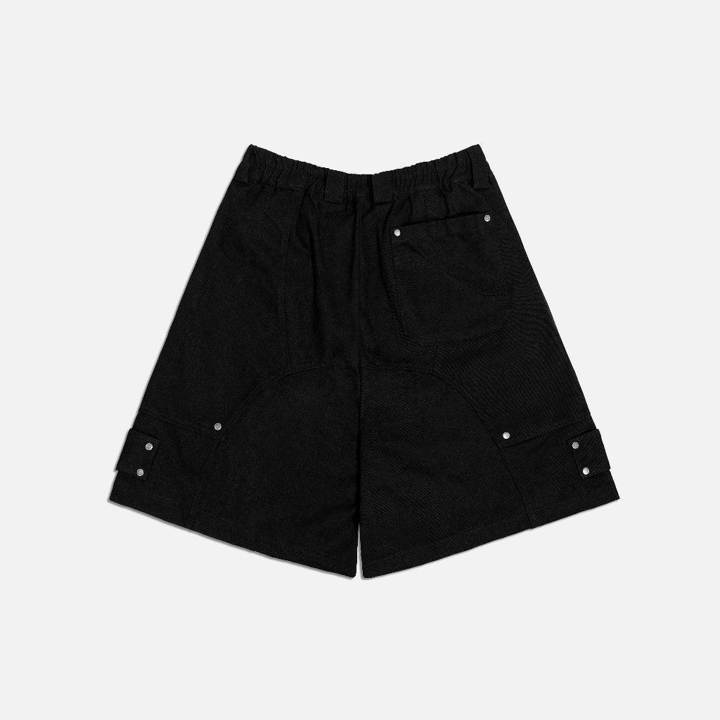 NEEDS OF WISDOM Button Khaki Shorts - Black - Genuine Local Brand