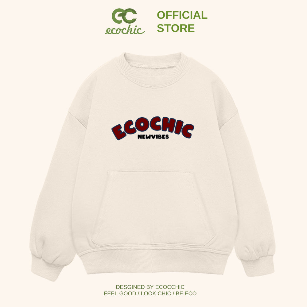 ECOCHIC NEWVIBES Sweater Super Warm Faux Fur Material With Pocket Unisex Men And Women Genuine B125