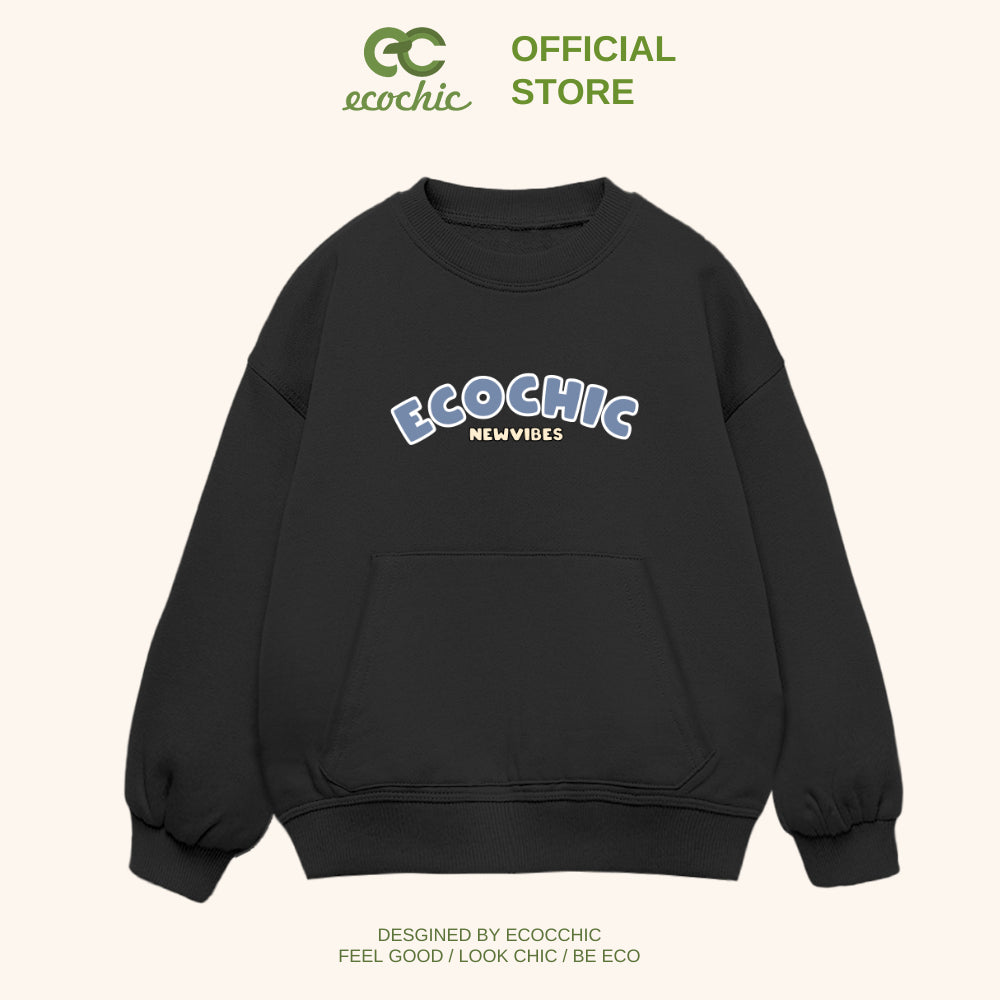 ECOCHIC NEWVIBES Sweater Super Warm Faux Fur Material With Pocket Unisex Men And Women Genuine B125