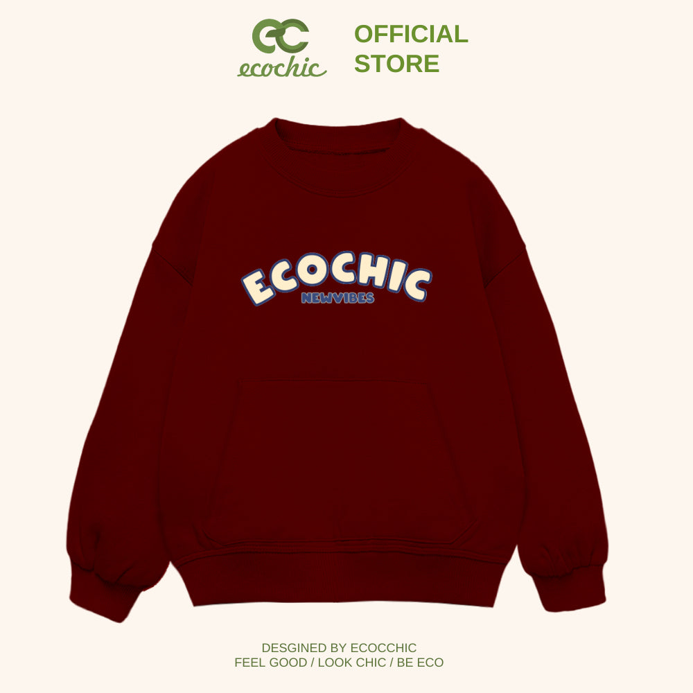 ECOCHIC NEWVIBES Sweater Super Warm Faux Fur Material With Pocket Unisex Men And Women Genuine B125