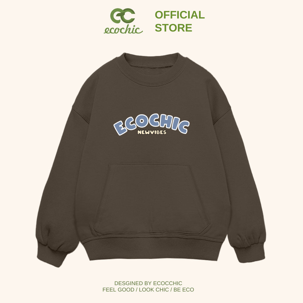 ECOCHIC NEWVIBES Sweater Super Warm Faux Fur Material With Pocket Unisex Men And Women Genuine B125