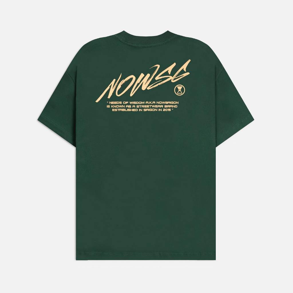 Áo thun NEEDS OF WISDOM Nowsaigon Brush Tee - Green - Local Brand Chính Hãng