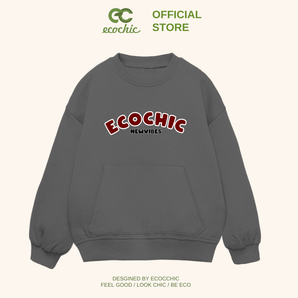 ECOCHIC NEWVIBES Sweater Super Warm Faux Fur Material With Pocket Unisex Men And Women Genuine B125
