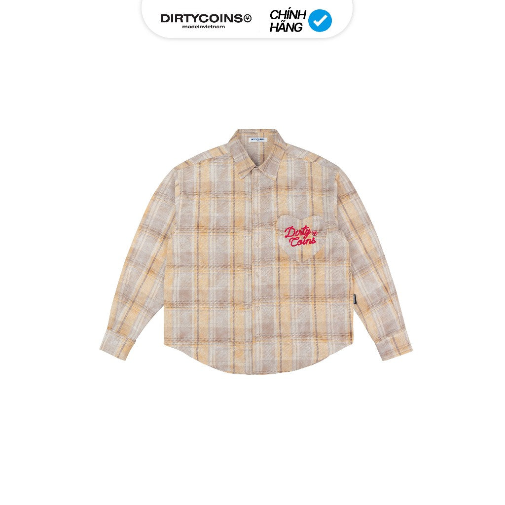 DirtyCoins Flannel Rope Script Embroidery Jacket