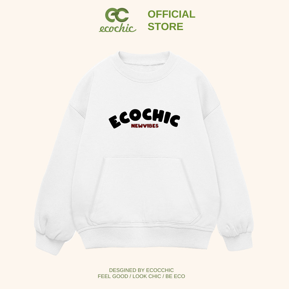 ECOCHIC NEWVIBES Sweater Super Warm Faux Fur Material With Pocket Unisex Men And Women Genuine B125