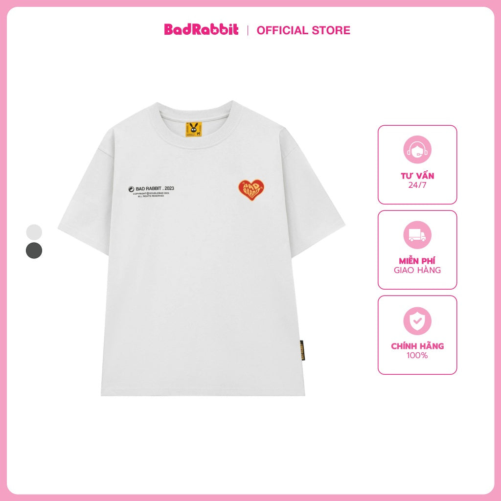 Unisex Bad Rabbit Heart Tee - Sand - Genuine Local Brand