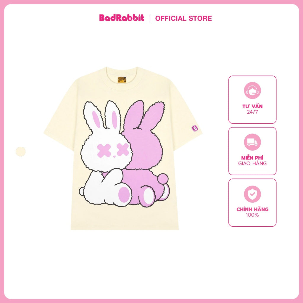 UNISEX T-SHIRT - CUDDLE RABBIT TEE - GENUINE LOCAL BRAND - BAD RABBIT CLUB