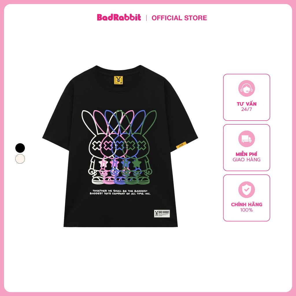 Áo Thun Unisex Bad Rabbit BLACK REPLICATION TEE 100% Cotton - Local Brand Chính Hãng