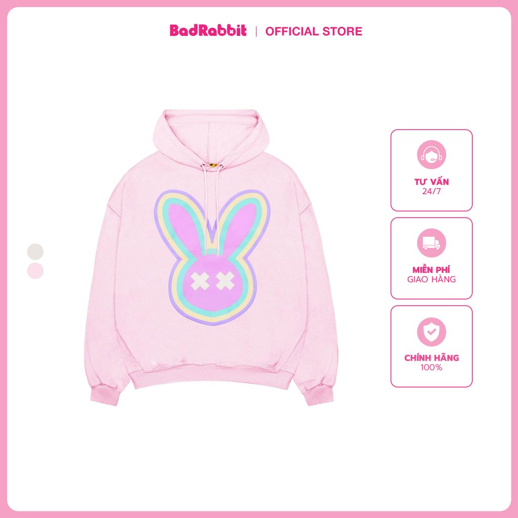 Bad Rabbit NEON RABBIT HOODIE Hoodie - BLUSH - Genuine Local Brand