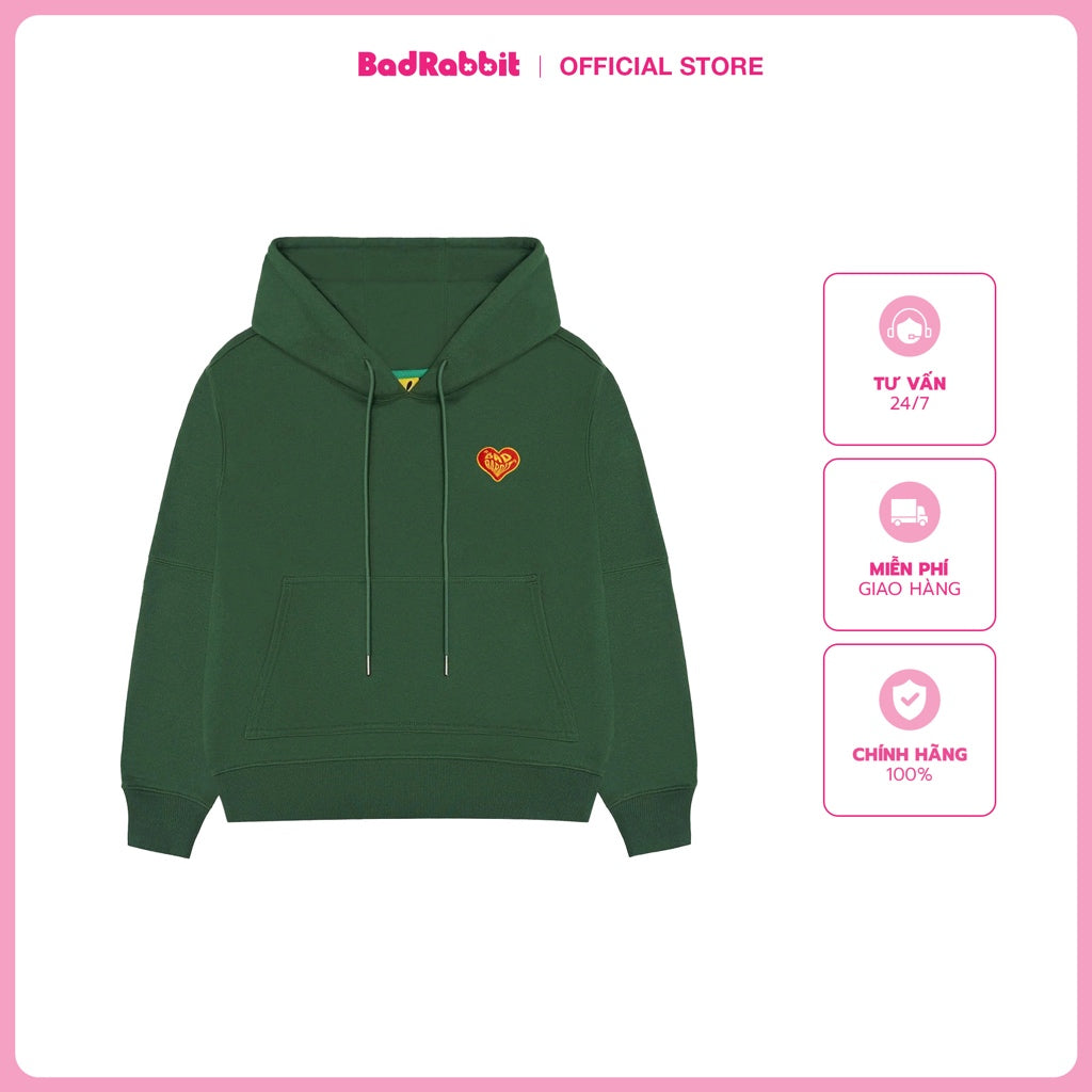 Áo Khoác Nỉ Bad Rabbit GREEN RABBIT HOODIE - Local Brand Chính Hãng