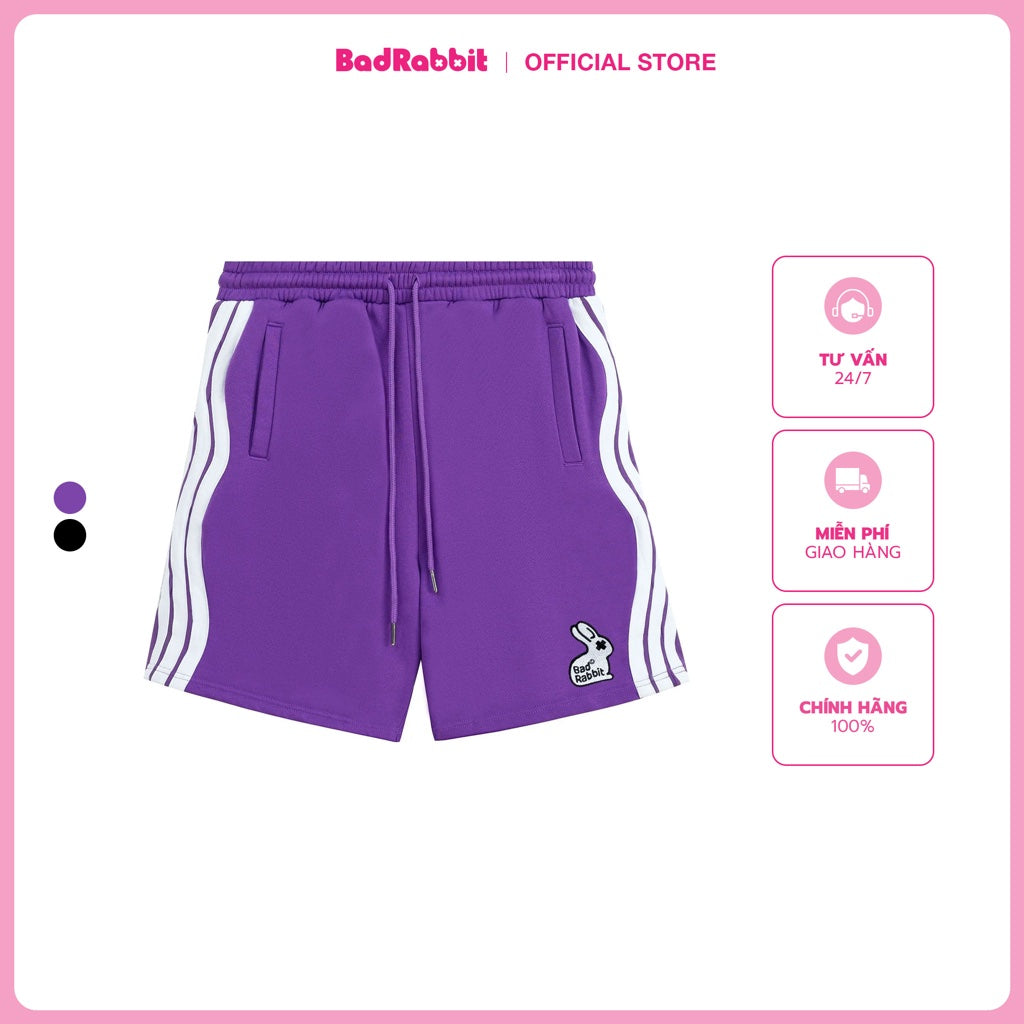 Bad Rabbit Fleece Shorts - WAVE RABBIT SHORT PURPLE - Genuine Local Brand