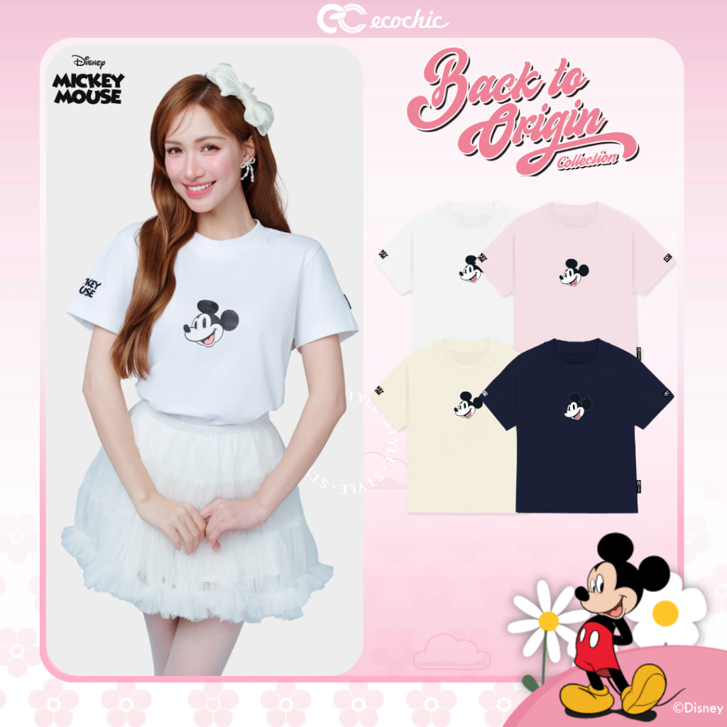 Áo Phông Baby Tee ECOCHIC x HÒA MINZY MICKEY MUNCH Chính Hãng Bản Quyền Disney MICKEY COLLECTION BB008