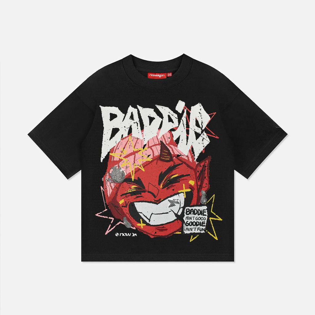 Áo thun NEEDS OF WISDOM Beam Baddie Tee - Black - Local Brand Chính Hãng
