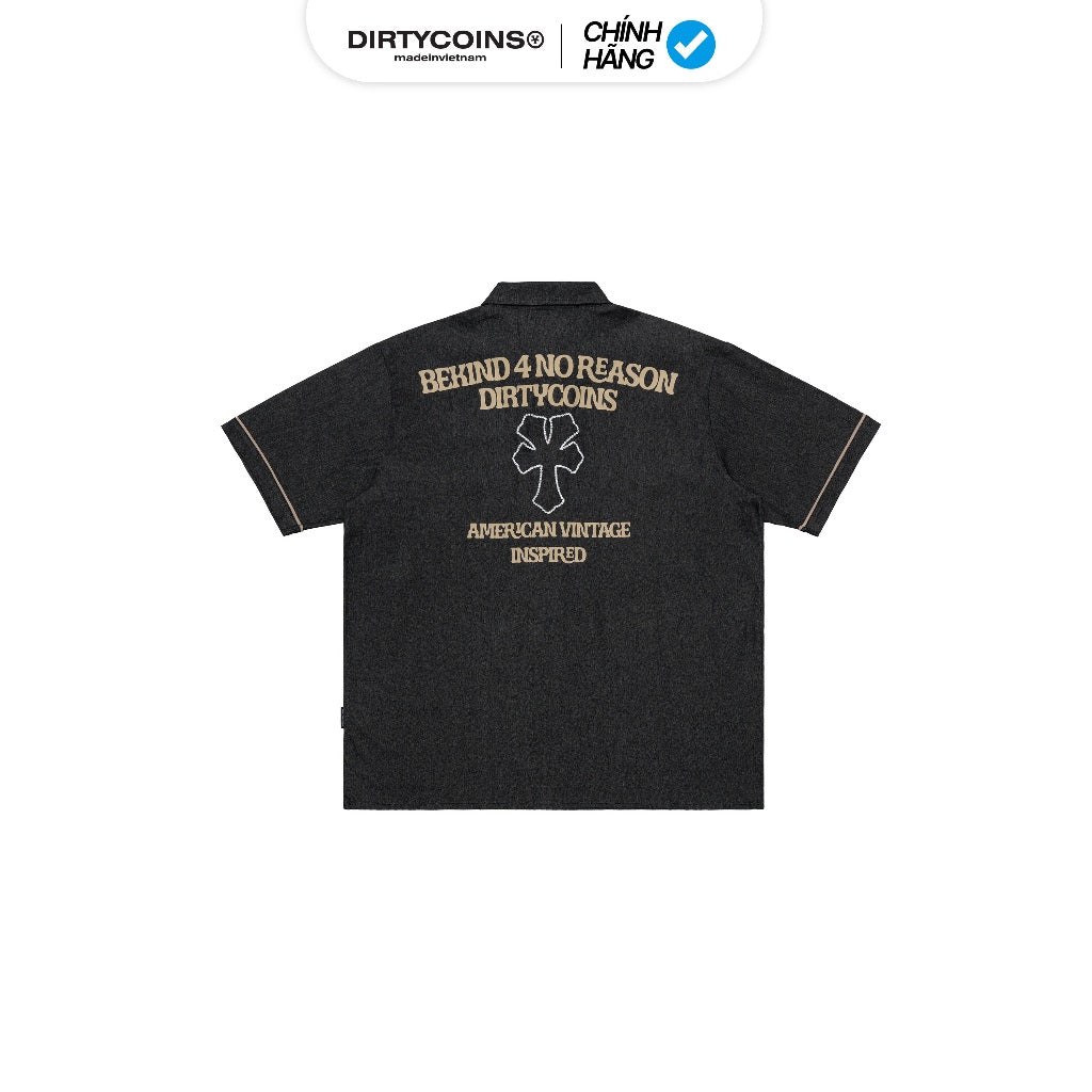 Áo Sơ Mi DirtyCoins "Y" Embroidered Khaki Shirt