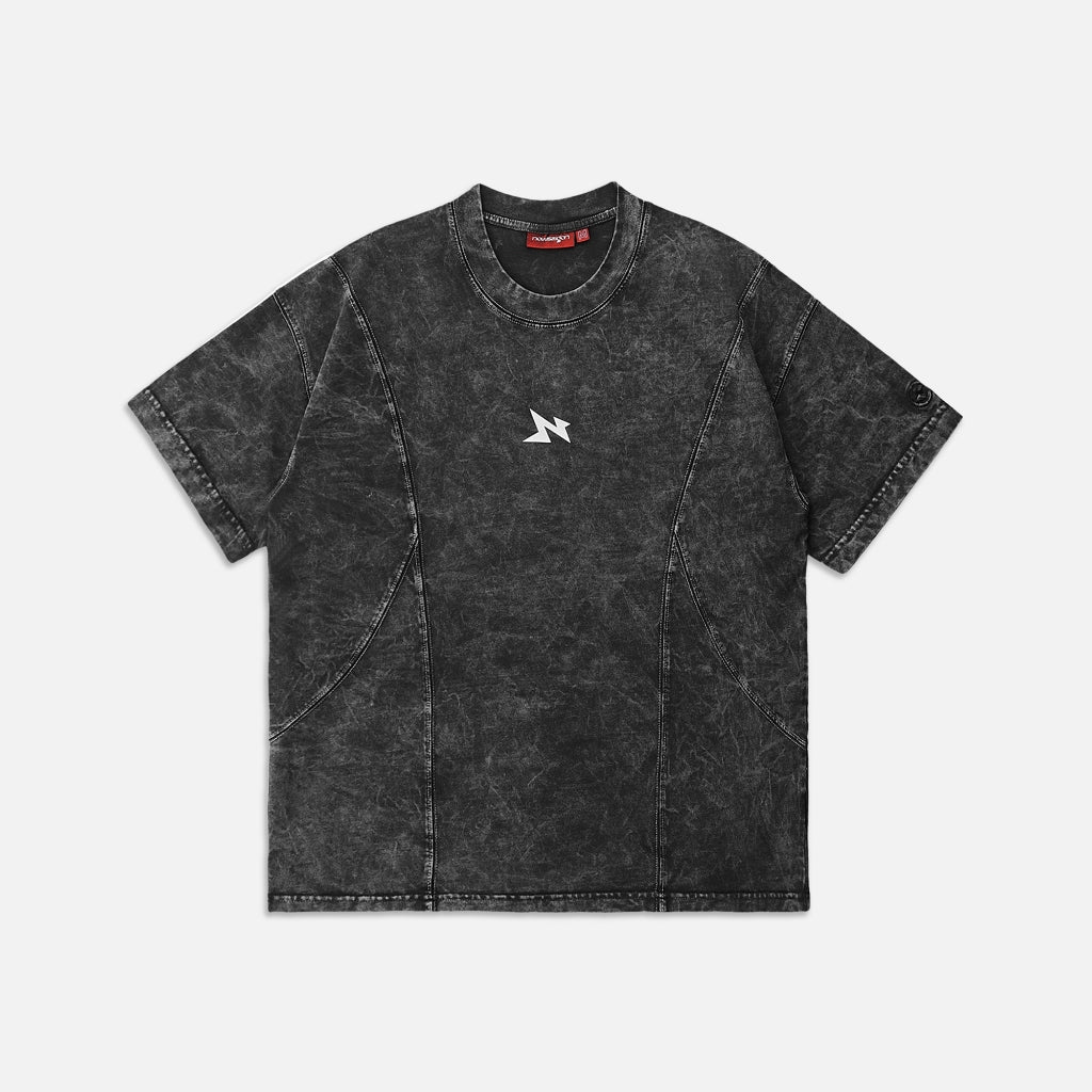 NEEDS OF WISDOM Arcline Acid Washed Tee - Black - Genuine Local Brand