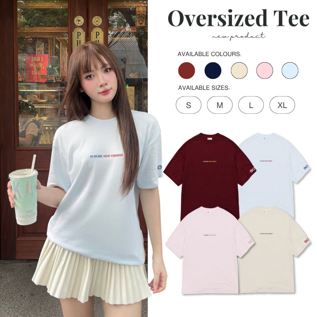 Áo Phông ECOCHIC NEW VERSION Tee Local Brand Chính Hãng Unisex Form Rộng Oversize Premium Cotton 100% B146