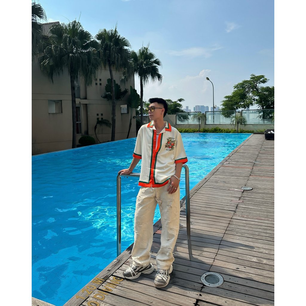 Áo Sơ Mi DirtyCoins Resort Cuban Shirt Cream