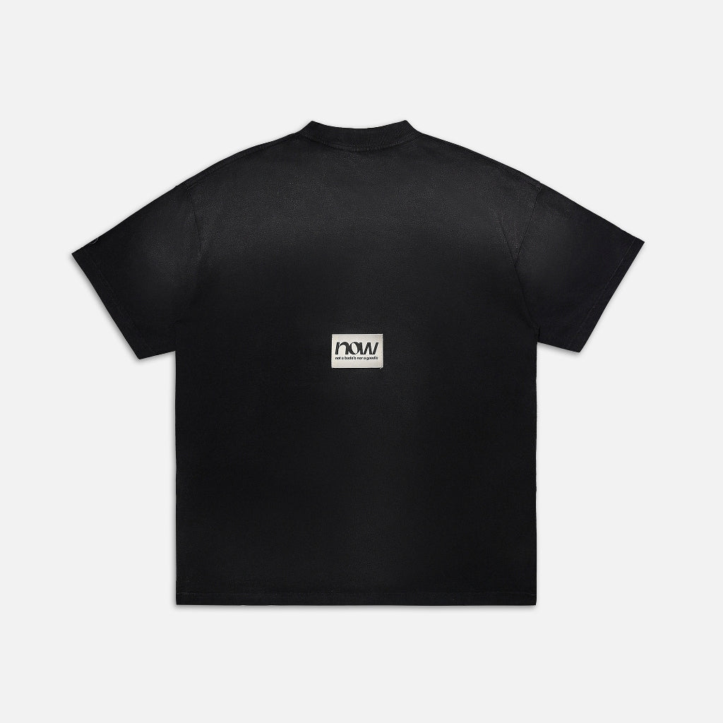 Áo thun NEEDS OF WISDOM Shadow Pigment Washed Tee - Black - Local Brand Chính Hãng