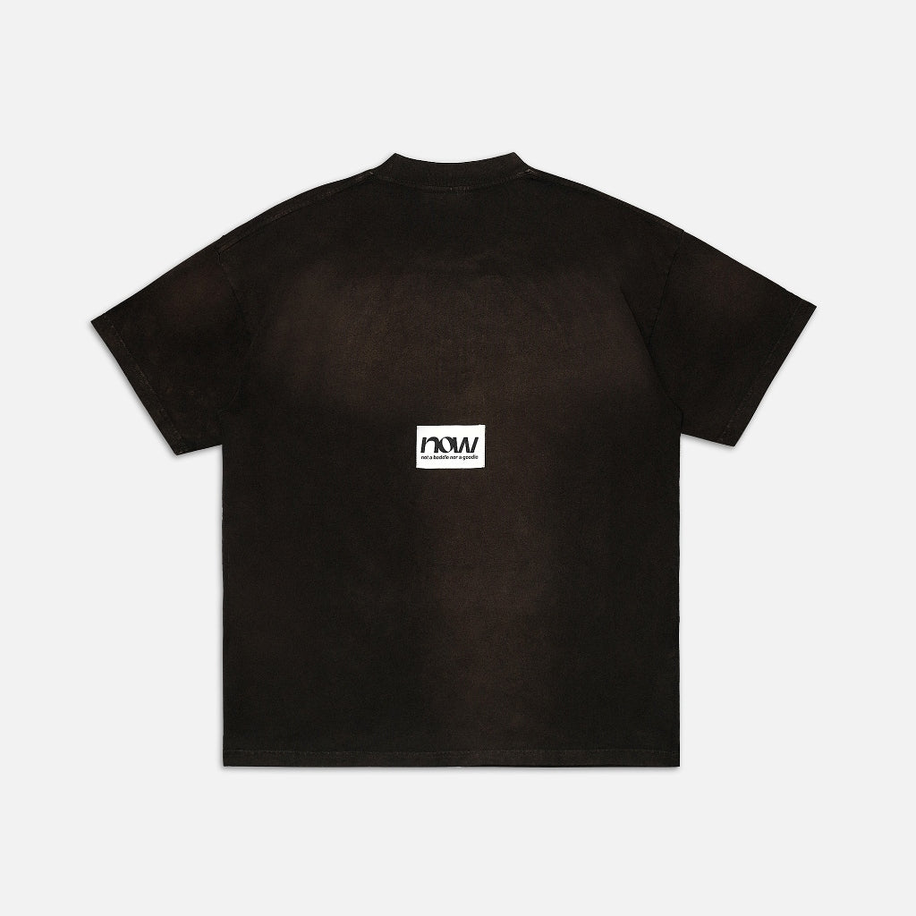 Áo thun NEEDS OF WISDOM Shadow Pigment Washed Tee - Brown - Local Brand Chính Hãng