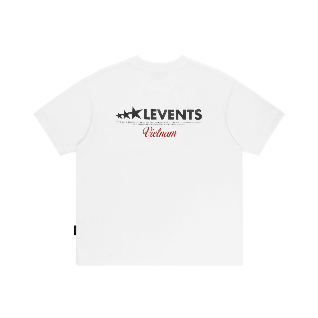 Áo Thun Levents Vietnam Edition Tee/ White 100% Cotton Unisex T-shirt Oversized