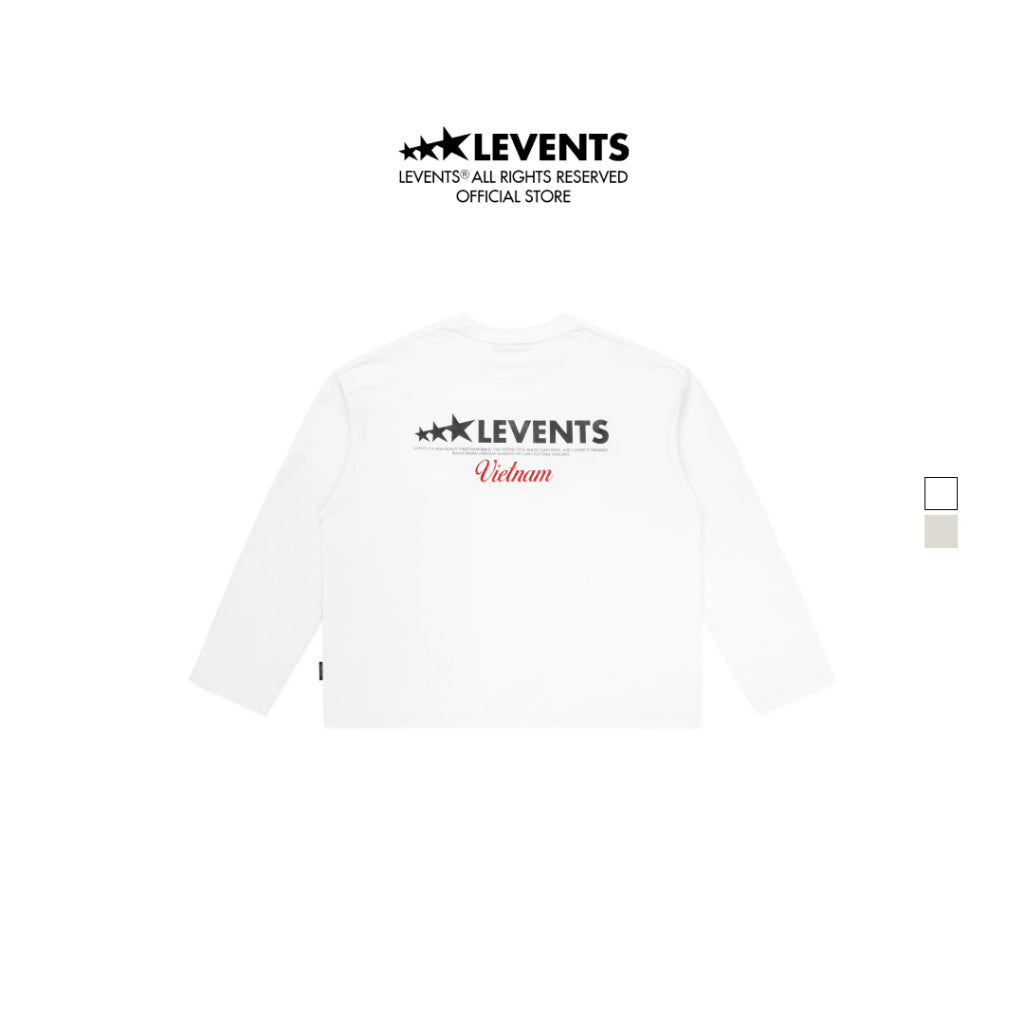 Levents Vietnam Edition Long Sleeve Boxy Tee 100% Cotton Unisex