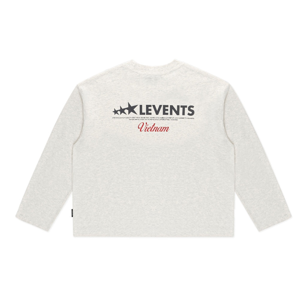 Áo Thun Levents Vietnam Edition Long Sleeve Boxy Tee 100% Cotton Unisex