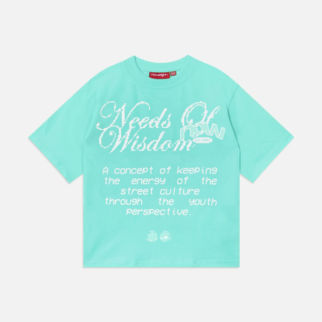 NEEDS OF WISDOM Script Tee - Tiffany - Authentic Local Brand T-shirt