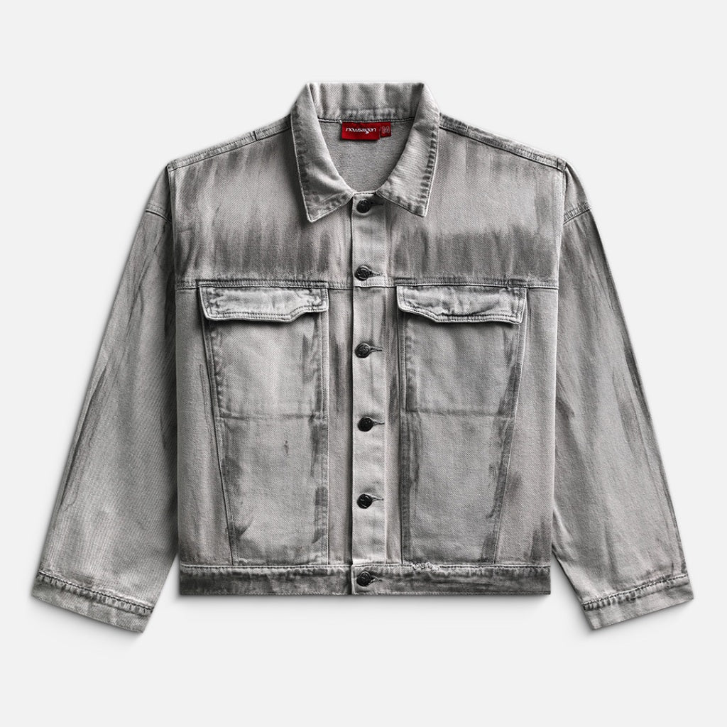 Áo NEEDS OF WISDOM Dust Denim Jacket - Washed Grey - Genuine Local Brand