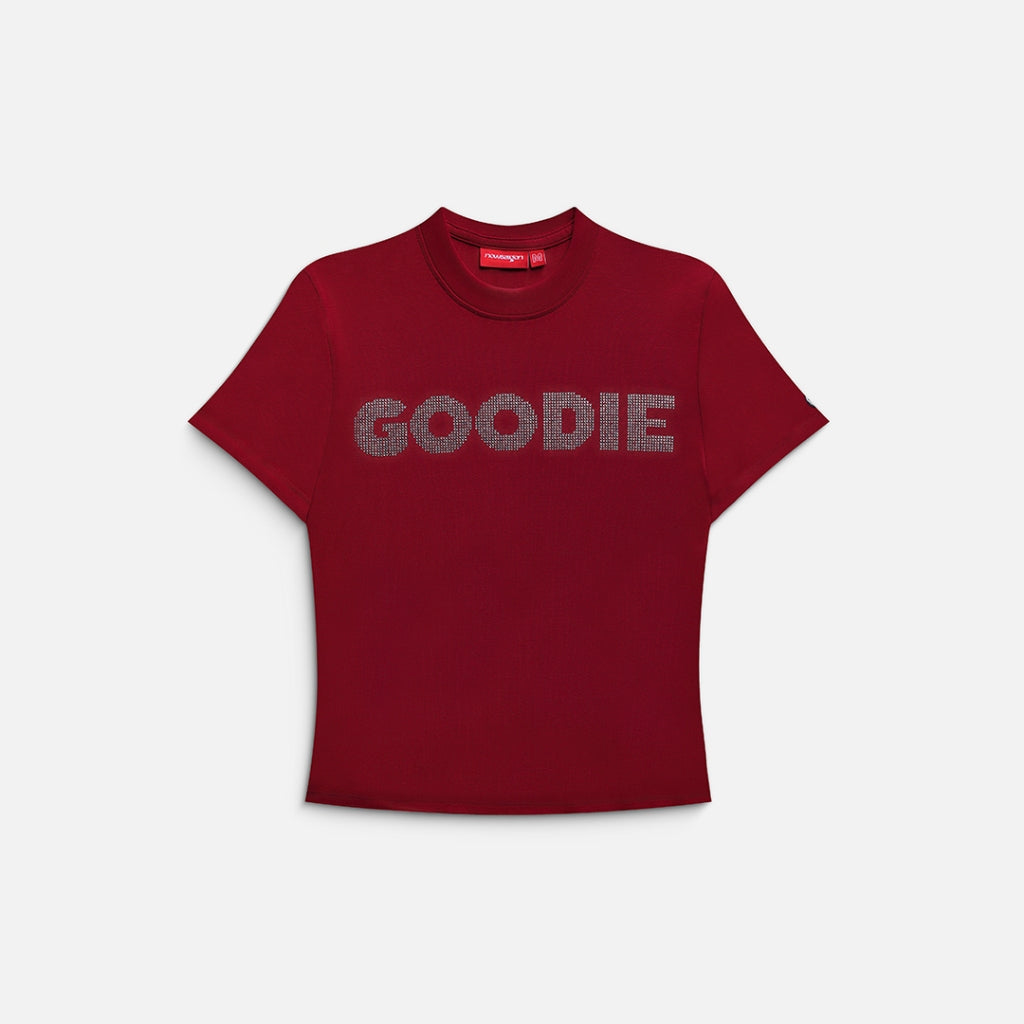 NEEDS OF WISDOM Rhinestone Goodie Baby Tee - Red - Genuine Local Brand