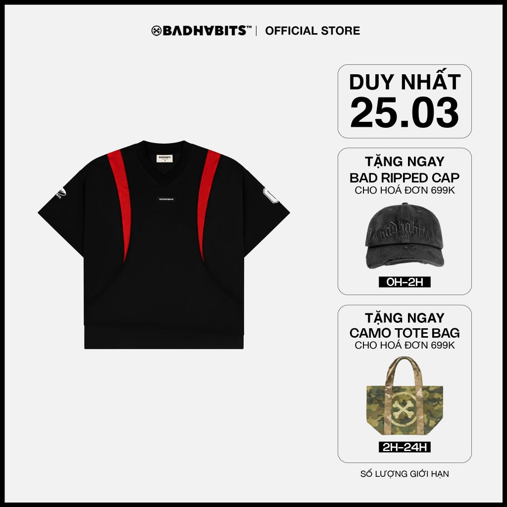 T-shirt - Red Line Jersey Shirt - Authentic Local Brand