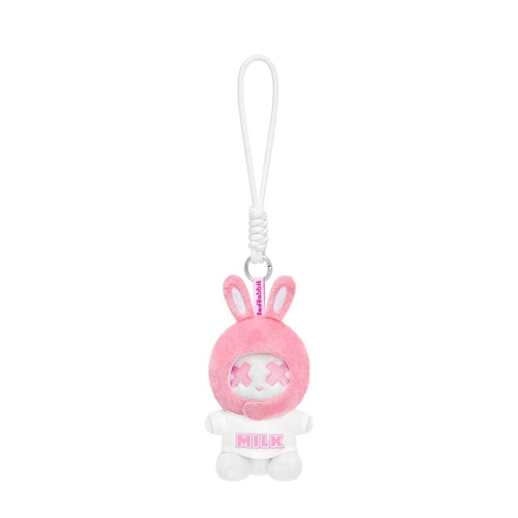 WINTER SEATING RABBIT PIN/KEYCHAIN - WHITE