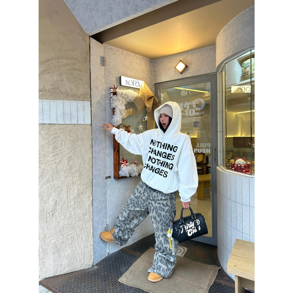 Áo Khoác DirtyCoins Nothing Changes' Oversized Hoodie - White