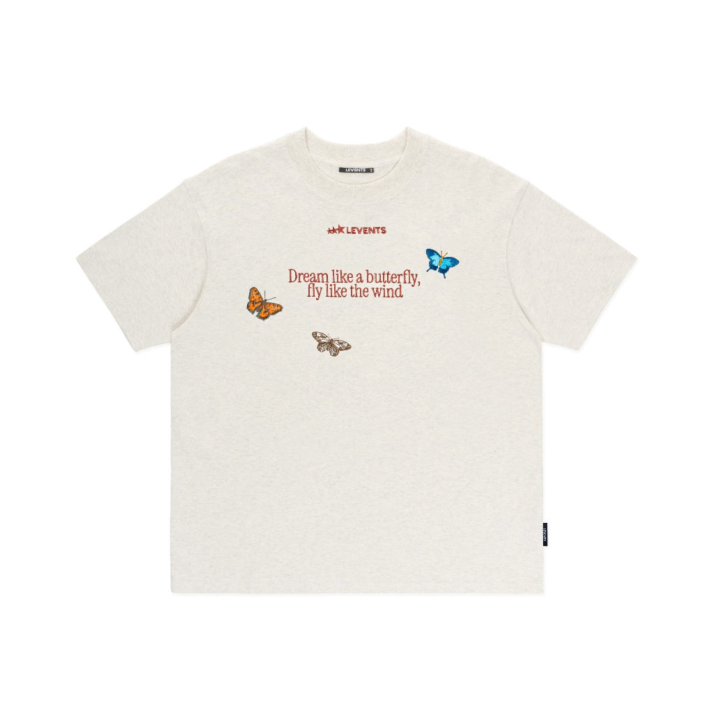 Áo Thun Levents Butterfly Oversized Tee/ Grey 100% Cotton T-shirt Unisex