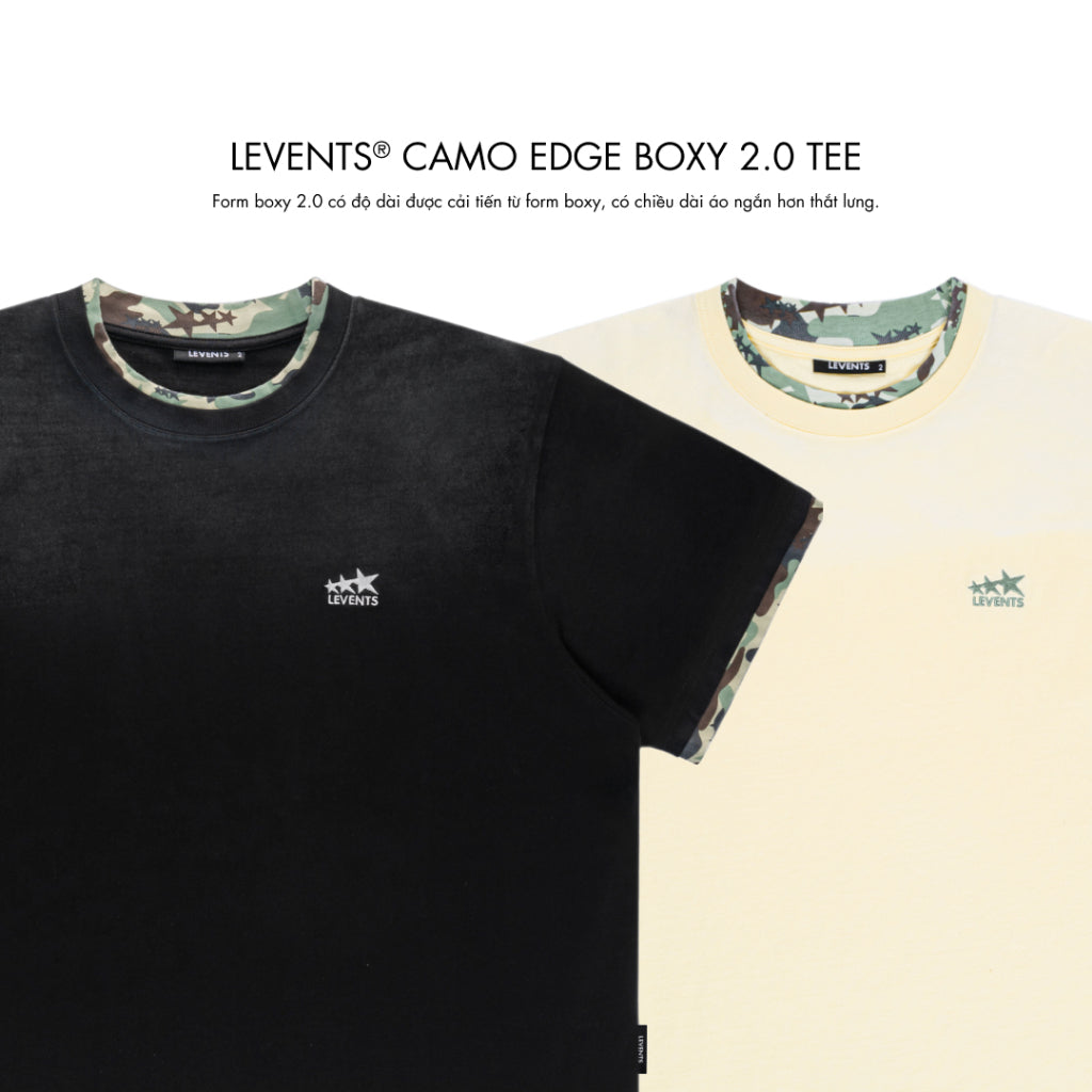 Levents Camo Edge Boxy 2.0 Tee 100% Cotton Unisex T-shirt