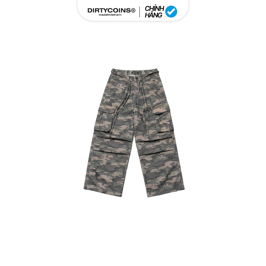 Quần Dài DirtyCoins Cargo Pants Drawstring Camo Green