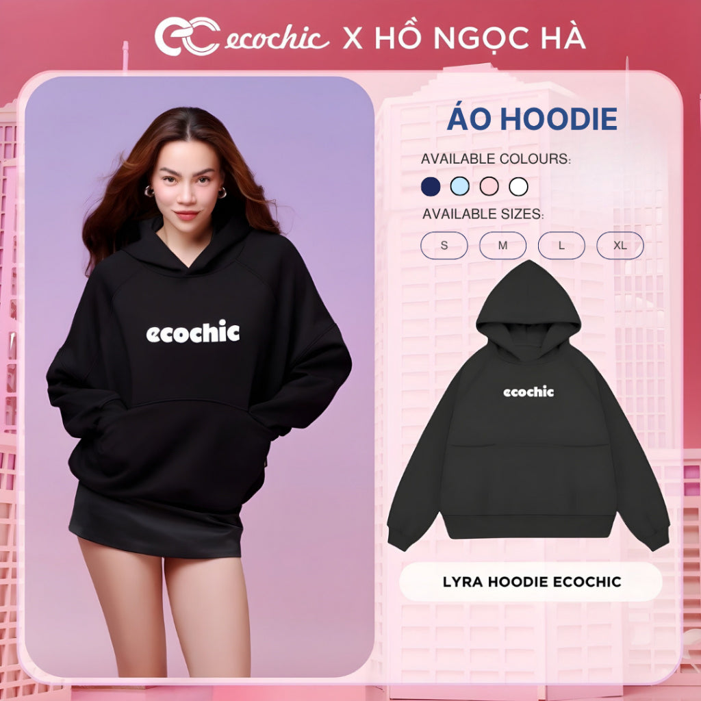 (THANK YOU SALE) LYRA HOODIE ECOCHIC TIMELESS ESSENTIALS Embroidered Logo Premium Fleece Local Brand Unisex B086