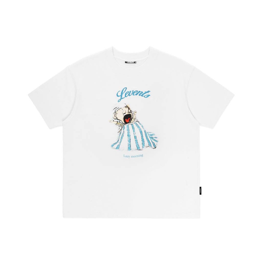 Levents Lazy Morning Oversized Tee 100% Cotton Unisex T-shirt