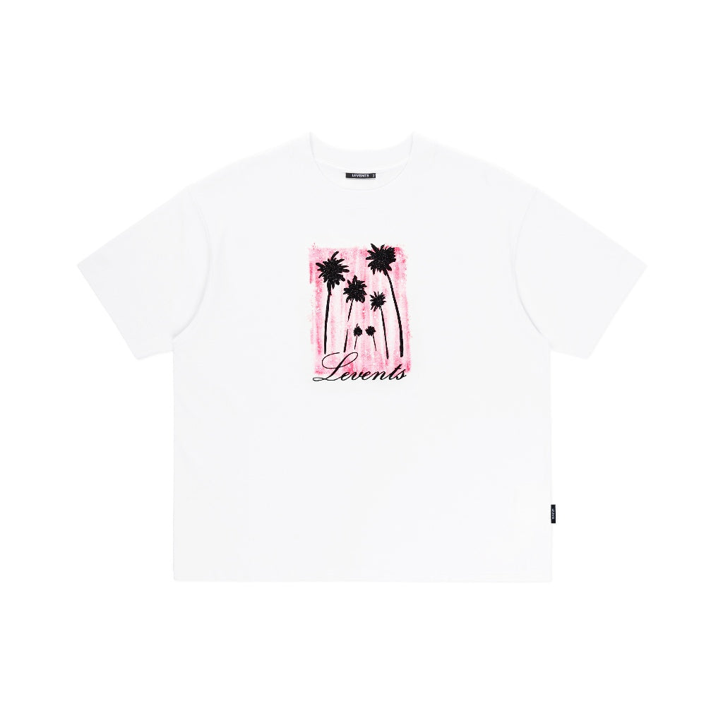 Levents Palm Tree Semi-Oversized Tee 100% Cotton Unisex T-shirt