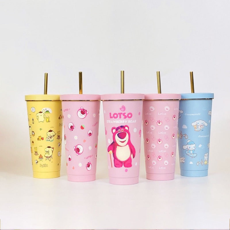 (Quà Tặng) Bình Giữ Nhiệt Hoạt Hình Cao Cấp Tiện Lợi 750ml – Ly Giữ Nhiệt Dễ Thương Cho Bé & Người Lớn A981