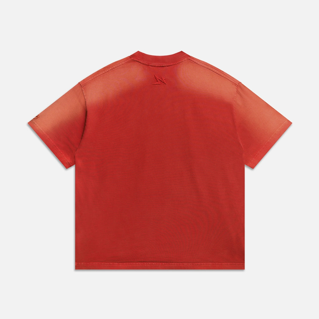 NEEDS OF WISDOM Metal Blur Tee - Washed Red - Genuine Local Brand T-shirt